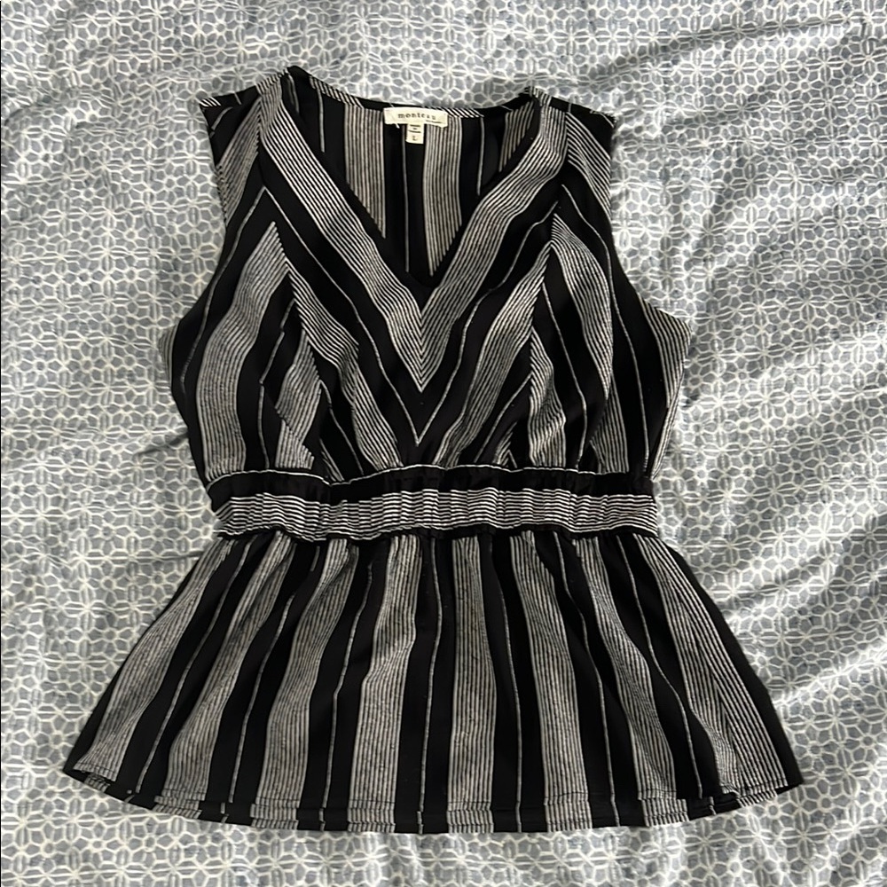 Monteau Peplum Sleeveless Top